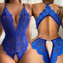 Cargar imagen en el visor de la galería, Floral Lace Deep-V Bodysuit
