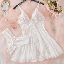 Cargar imagen en el visor de la galería, Lace Ruffle Babydoll Lingerie Set