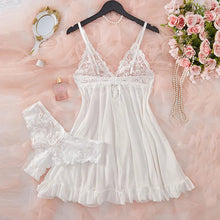 Cargar imagen en el visor de la galería, Lace Ruffle Babydoll Lingerie Set
