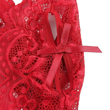 Cargar imagen en el visor de la galería, Floral Lace Deep-V Bodysuit
